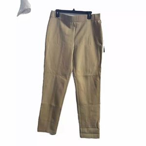 Women’s Thalian Beige Flat Waist Stretch Relaxed Straight Leg High Waist XL